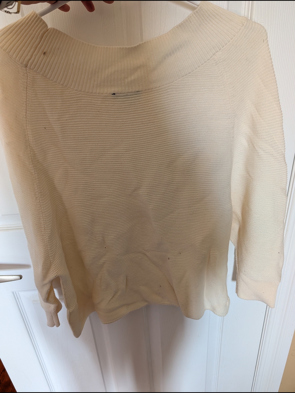 Dynamite Cream Ribbed Knit Top - Picture 3 of 3